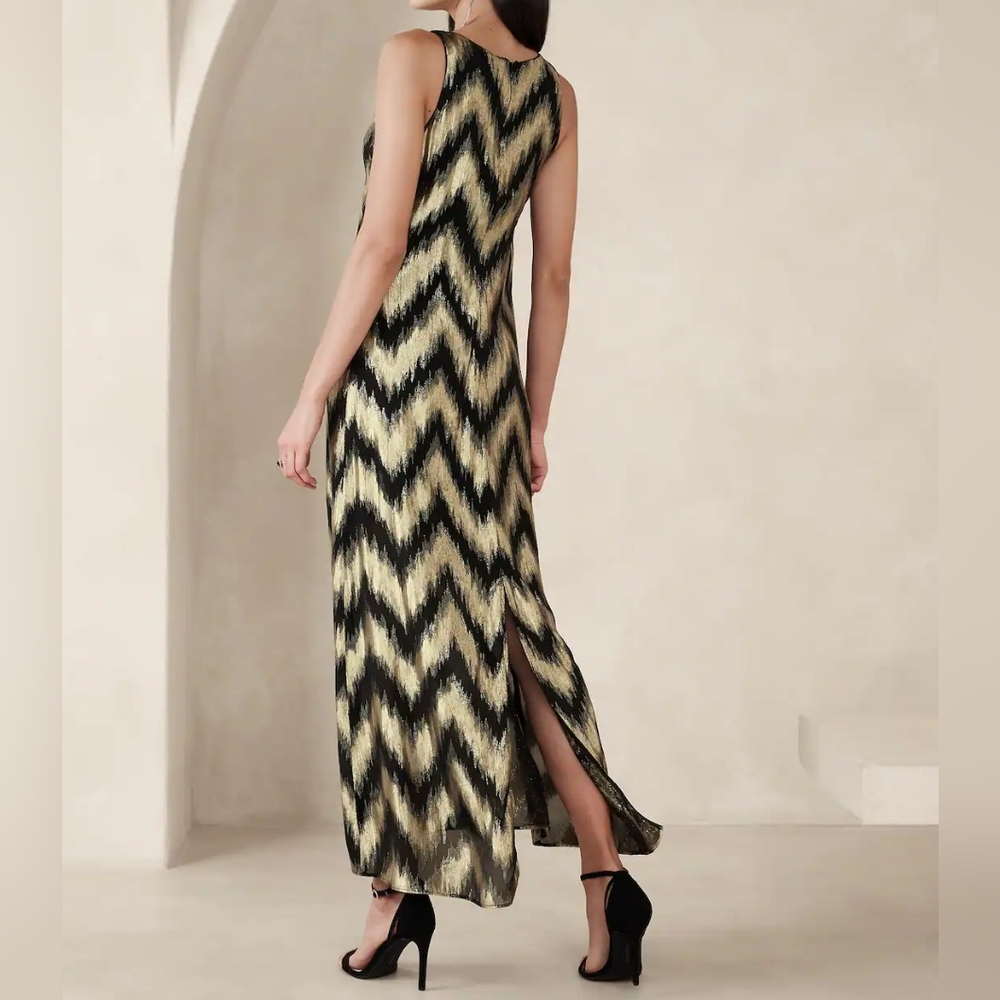 NWT BANANA REPUBLIC | $200 Cocktail Shimmer Maxi Dress - Picture 2 of 5